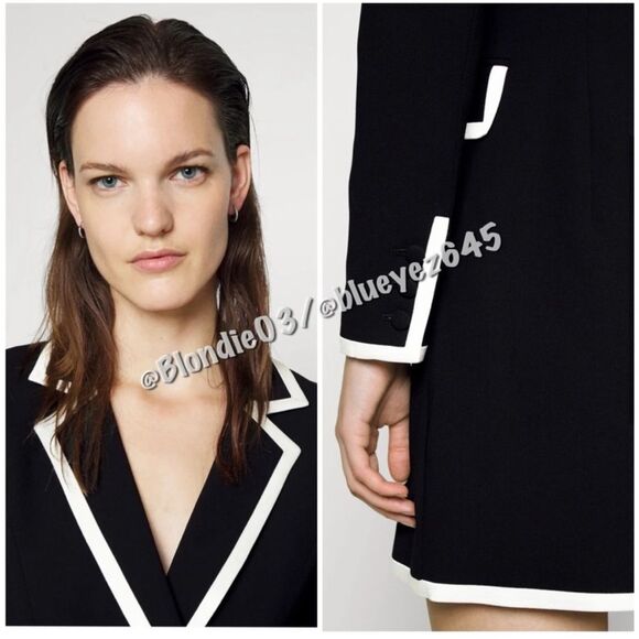 Alice + Olivia “Kyrie” piped tuxedo dress 0 - Picture 4 of 7